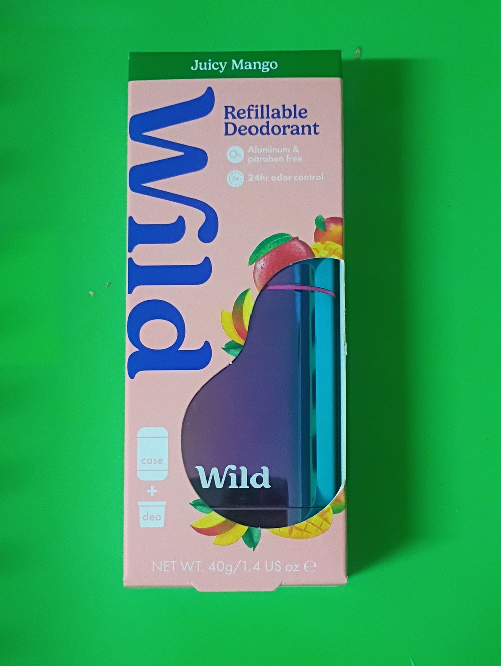 Juicy Mango Refillable Deodorant - Purple/Blue Case
